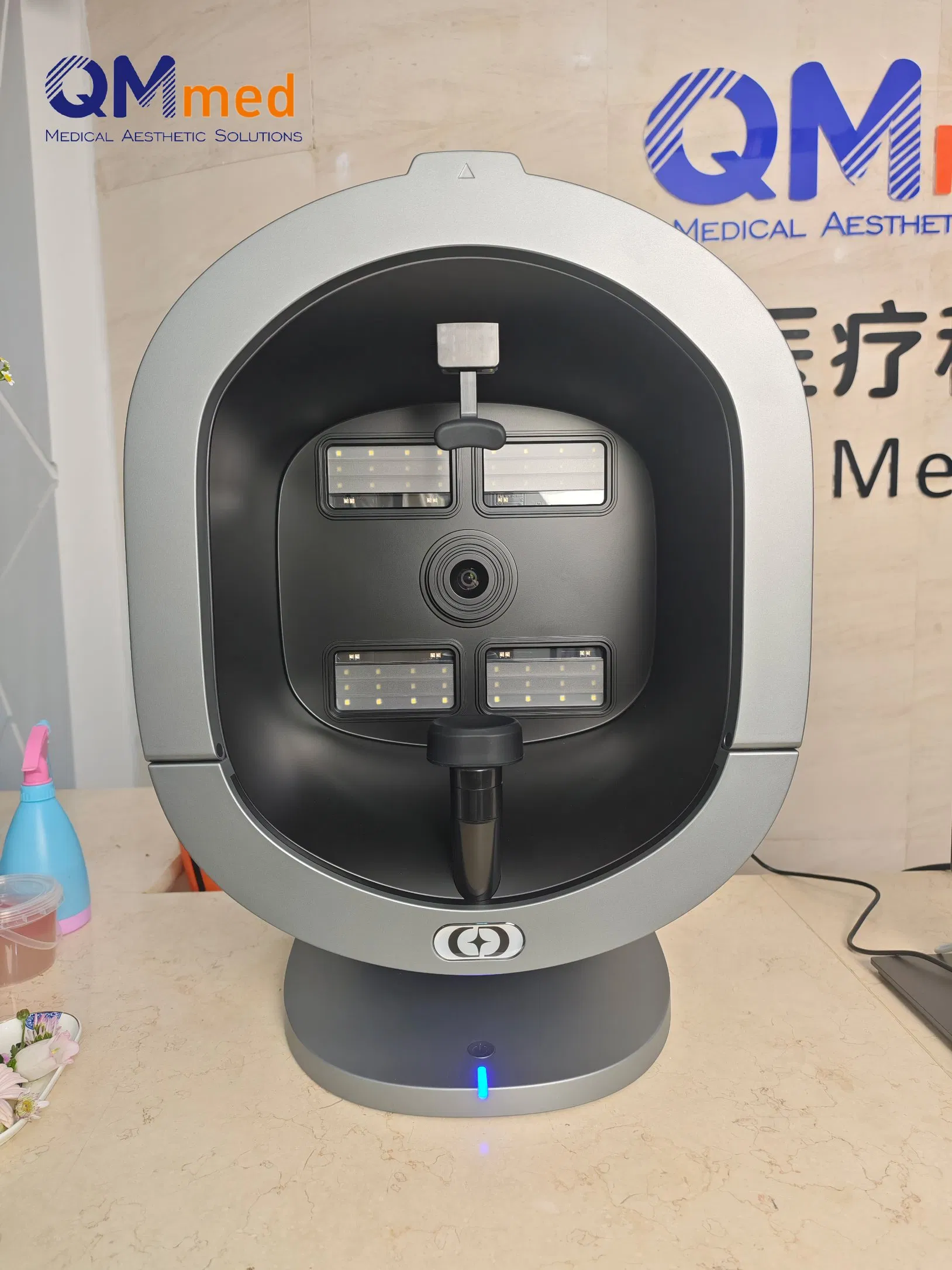3D Ai Skin Analyzer Professional Facial Scanner Magic Mirror UV Detection Moisture Test for Salon Home Use EU Us Jp Plugs