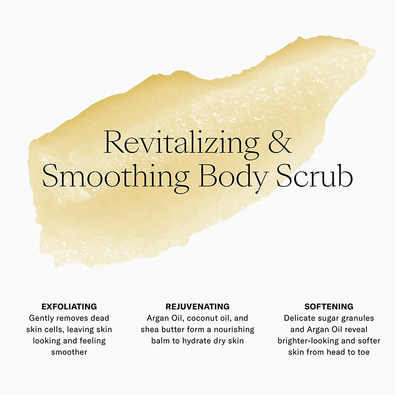 OEM ODM Moroccan Nut Sugar Fragrance Body Scrub Cruelty Free Exfoliating Sea Salt Smoothing Brightening
