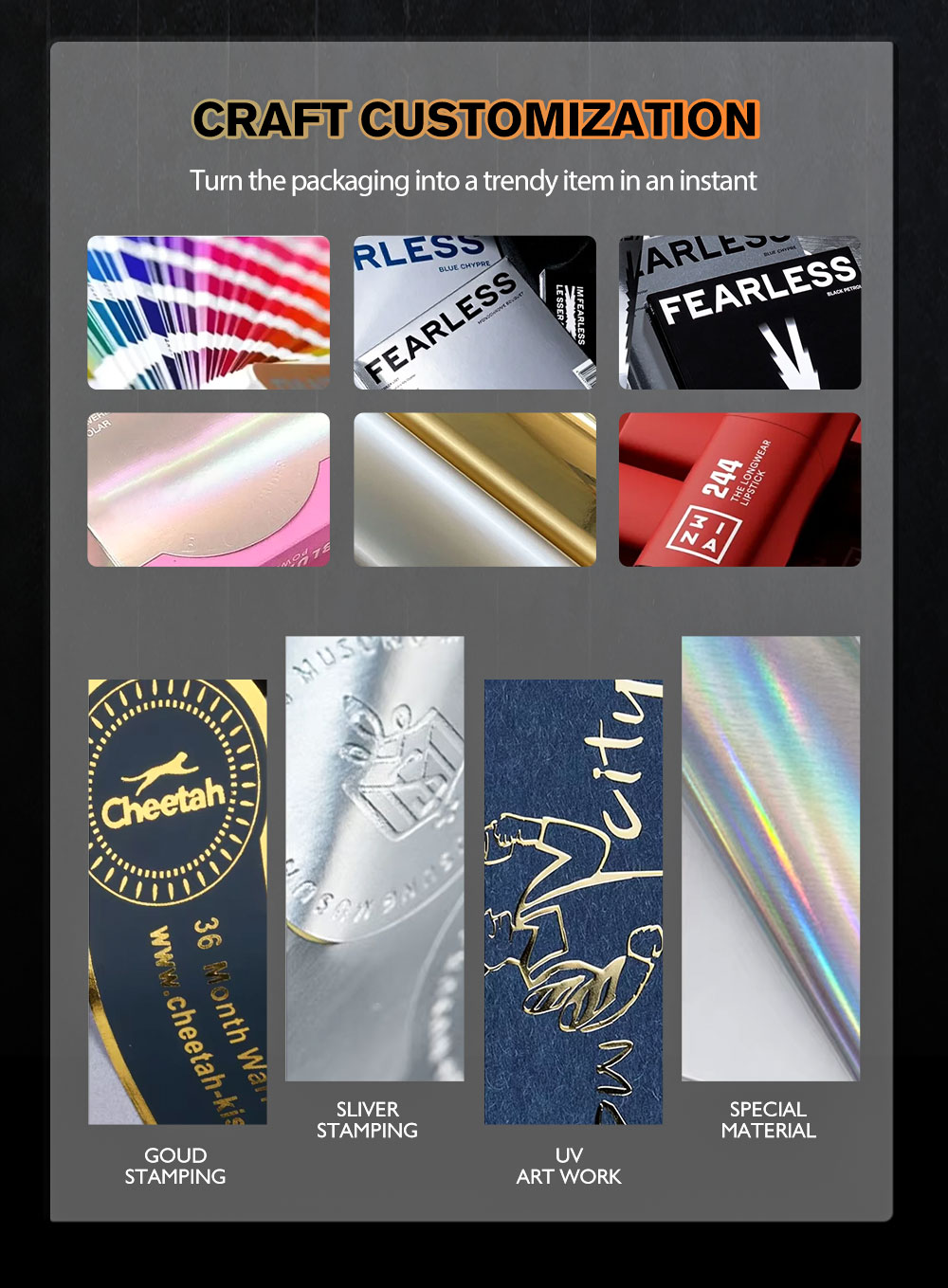 Complete product styling range
