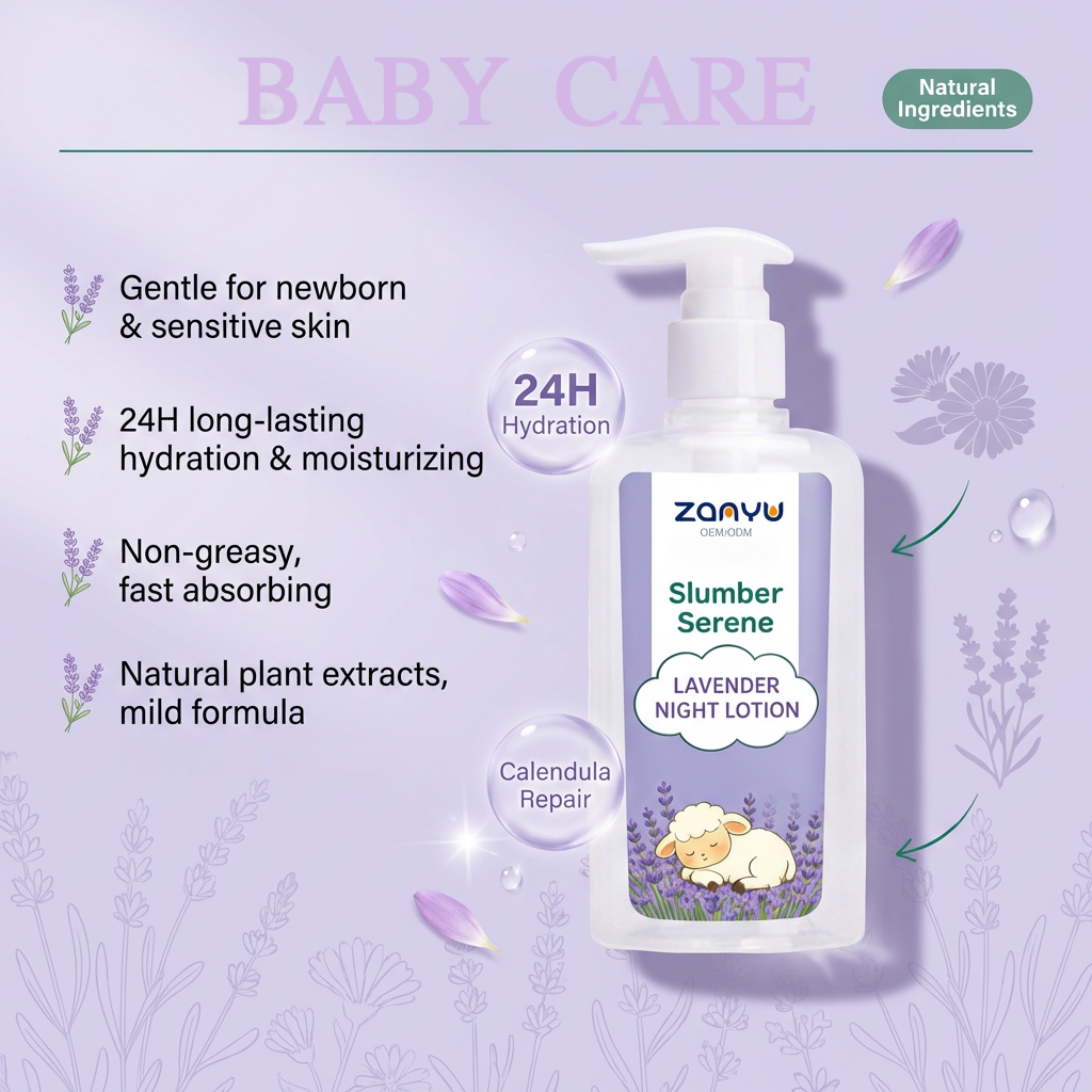 Private Label 300ML OEM Baby Lotion Hypoallergenic Custom Formula with Shea Butter for Sensitive Skin