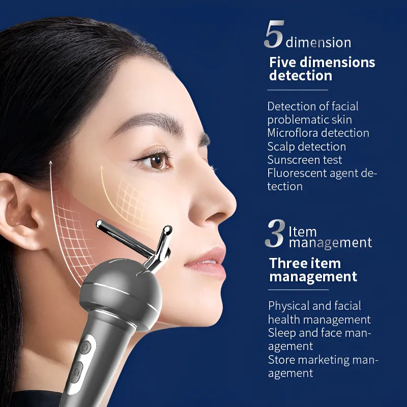 3D Magic Mirror UV Skin Hair Analysis Machine Tester Scanner Analyzer Facial Microbiome Detector