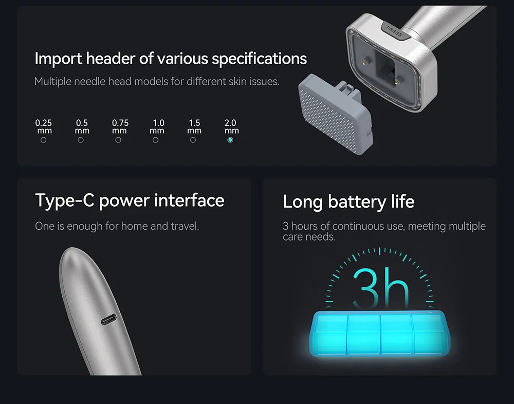 2026 New Electric Microneedle Facial Acne Removal, Anti-Aging, and Hair Growth