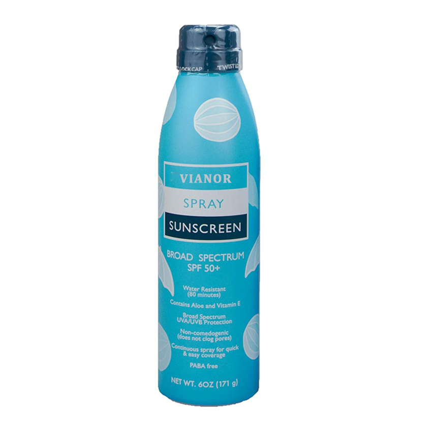 Direct Sale Private Label SPF 50 Oil-Free and Zinc-Oxide Tinted Sunburn Sunscreen Spray Whitening Sunblock Body