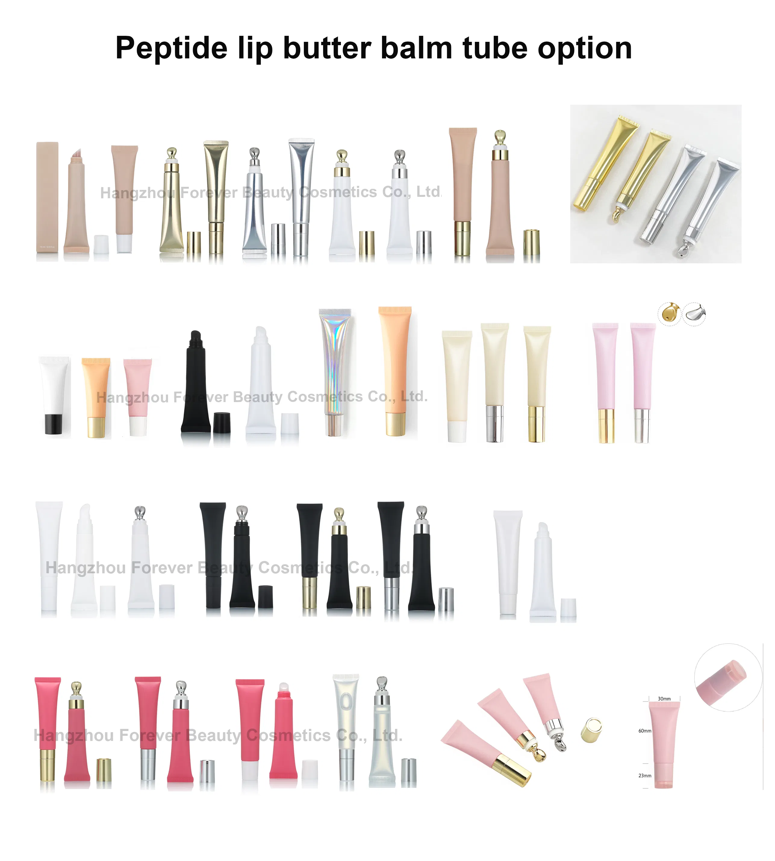 Private Label Metal Lip Applicator Packaging Vegan Custom Peptide Treatment to Flaunt Your Fabulous Lips