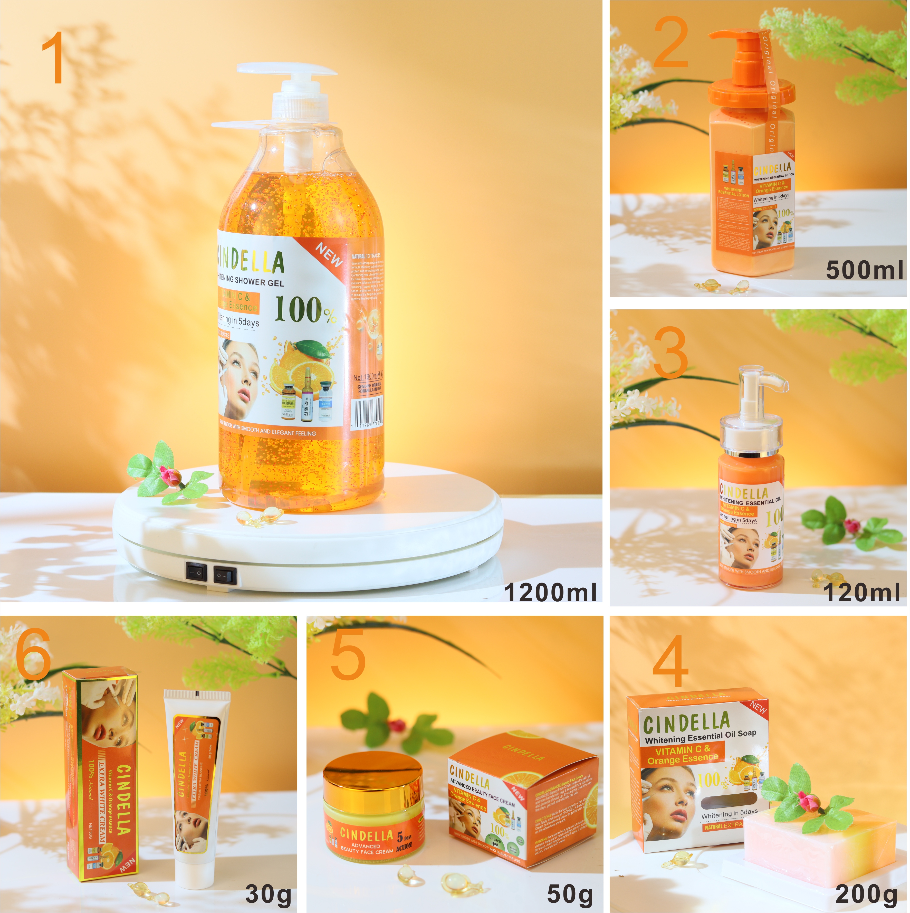 Private Label Skin Care Sets Organic Best Moisturizing Whitening Cream Vitamin C Beauty Skin Care Products and Cosmetics Set