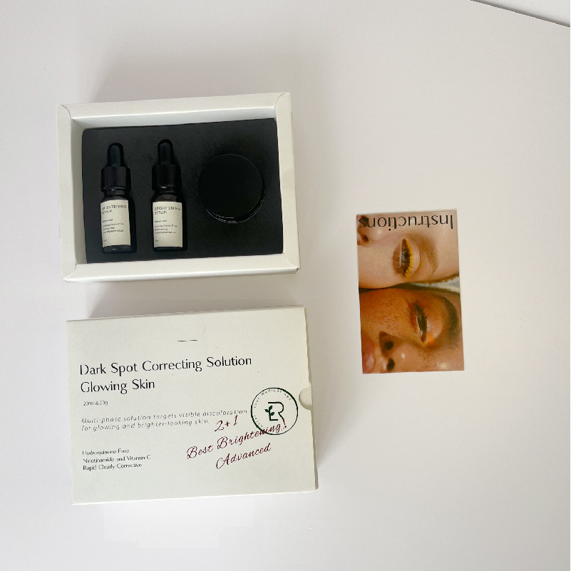 Private Label Dark Spot Corrector Skincare Set Brightening Serum and Face Cream 2-In-1 Anti Aging Hyper-pigmentation Kit