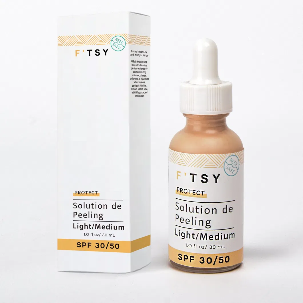 High Quality Cosmetic SPF50 No White Cast Tinted Sunscreen Serum