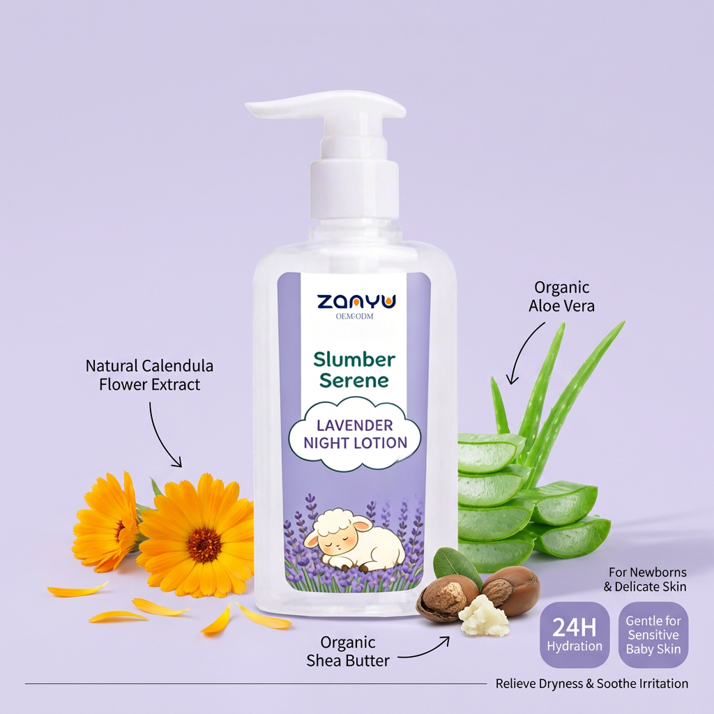 Private Label 300ML OEM Baby Lotion Hypoallergenic Custom Formula with Shea Butter for Sensitive Skin
