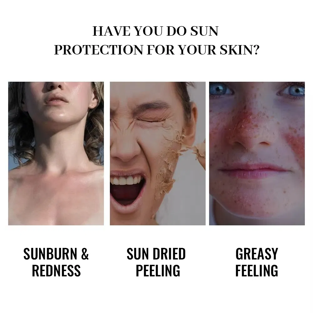 Direct Sale Private Label SPF 50 Oil-Free and Zinc-Oxide Tinted Sunburn Sunscreen Spray Whitening Sunblock Body