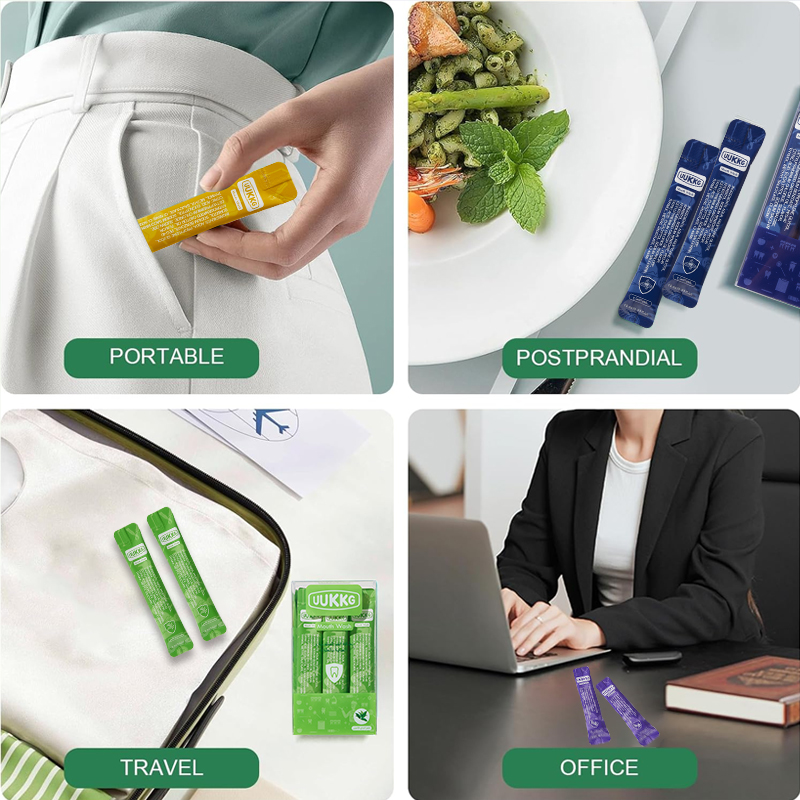 ONE Portable 12ml*20pcs Organic Pocket Mouthwash Strip Mint Fresh Whitening Alcohol-Free Capsule Bad Breath Oral Care Travel