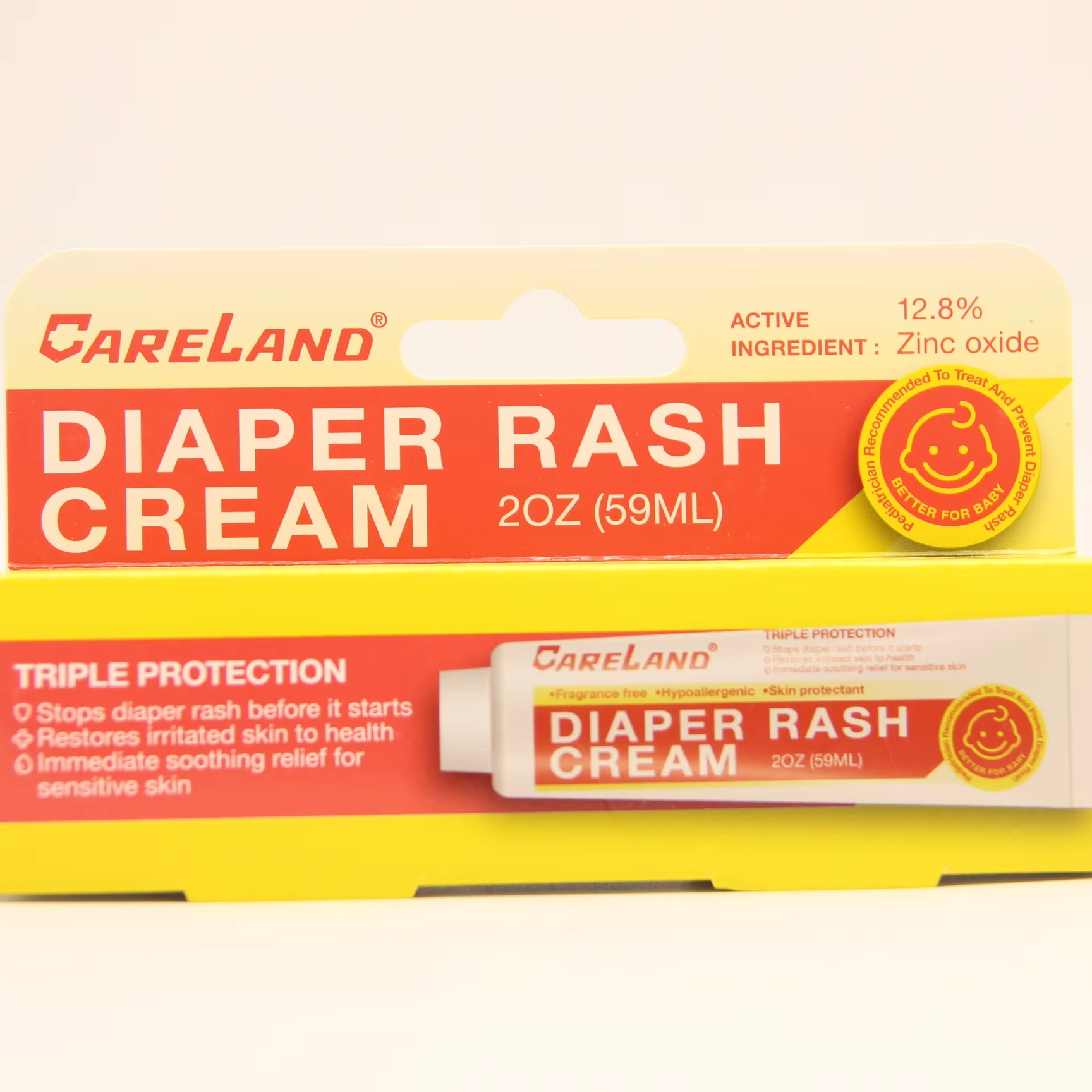 Sensitive Skin Diaper Rash Cream 12.8 Zinc Oxide Pediatrician Recommended OT-150 2oz (59ml)