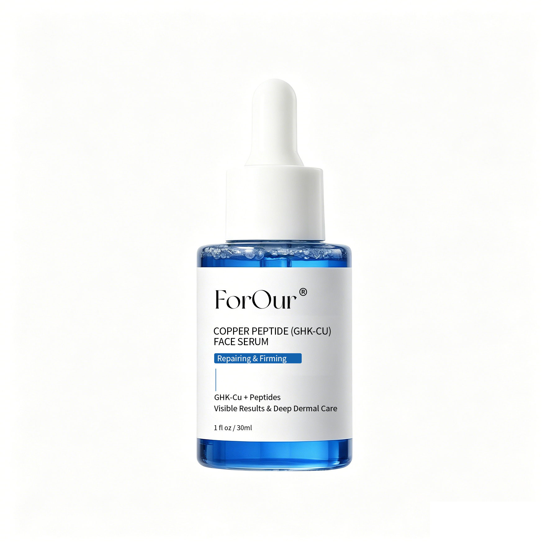 30ml Blue Copper Peptide GHK-Cu Serum Precision Recovery Matrix Advanced Peptides Formula for Collagen Synthesis Repair OEM