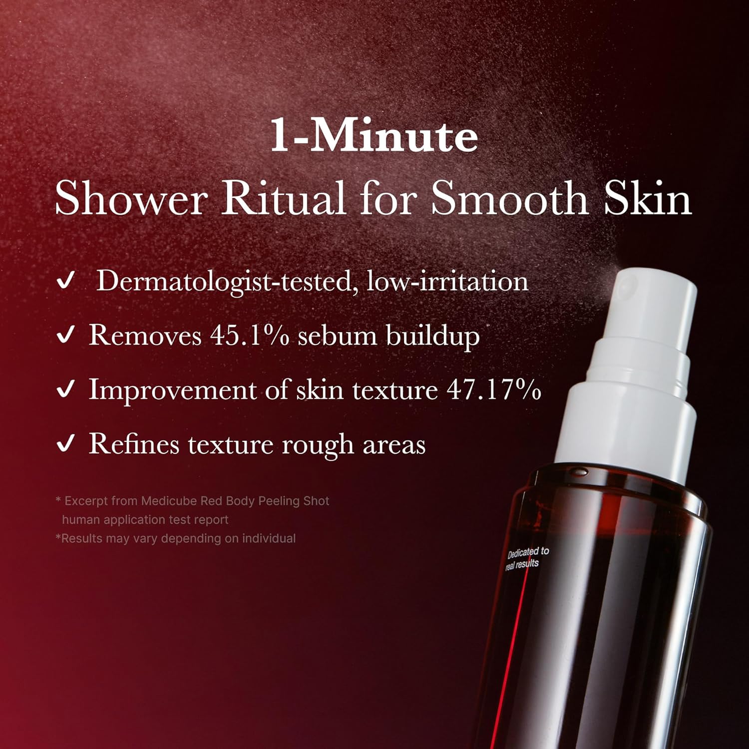 Medicube Korean Skin Care Body Care Products AHA + BHA Exfoliating Body Spray Pore Care Red Body Peeling Shot 110g