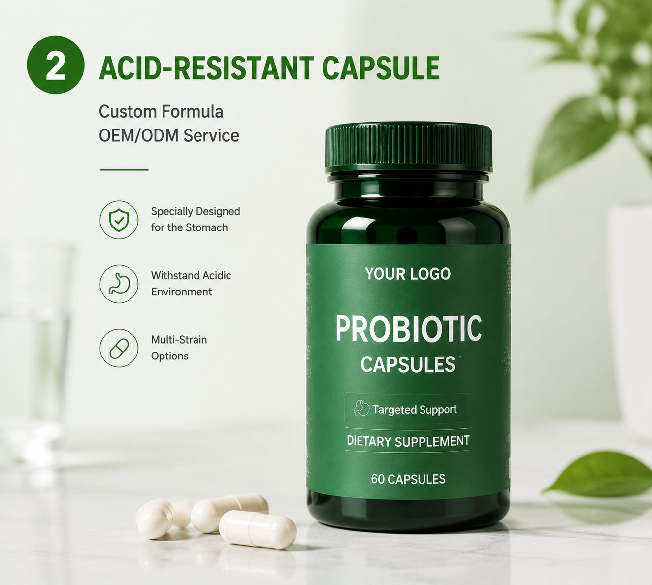 Custom Formula Probiotic Capsules OEM ODM Nutrition