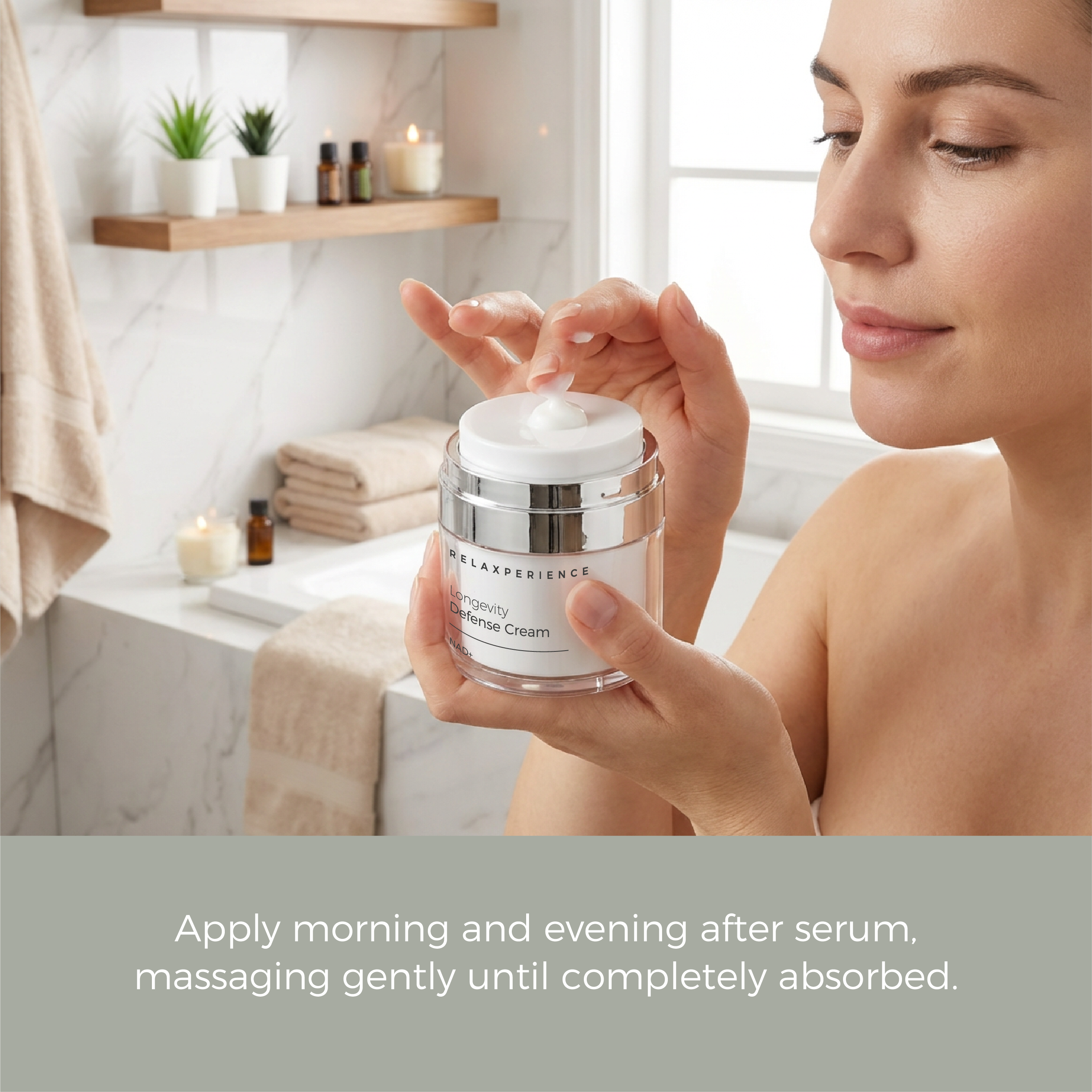 NAD+ RELAXPERIENCE Advanced Longevity Defense Skin Care-Total Skin Defense Cream 50ml-Anti-Wrinkle Firming for All Skin