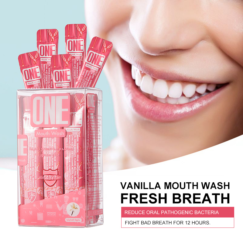 ONE Portable 12ml*20pcs Organic Pocket Mouthwash Strip Mint Fresh Whitening Alcohol-Free Capsule Bad Breath Oral Care Travel