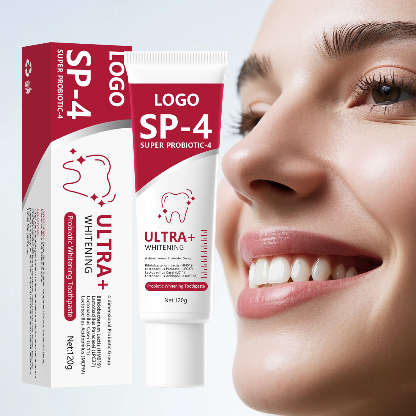 Probiotic Whitening Toothpaste Oral Microbiome Balance Stain Removal Fresh Breath Private Label