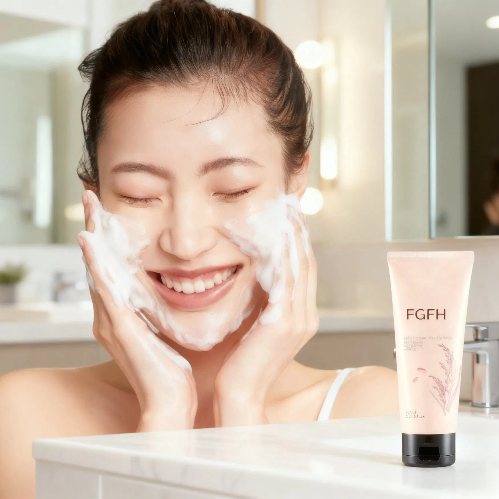 Moisture Foaming Cleansing Foam Face Wash for Sensitive Skin