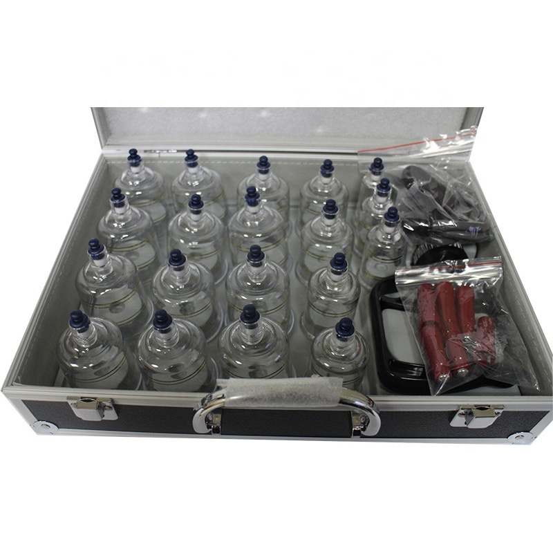 Korea Style Plastic 17-Piece Professional Cupping Set for Body Therapy and Pain Relief