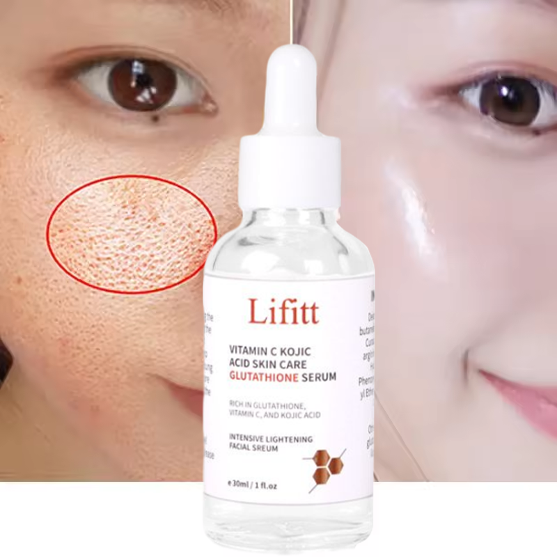 LIFITT Private Label Skin Care Serum Vitamin C Koji Acid Lighting Facial Serum Skin Freckle Brightening Serum