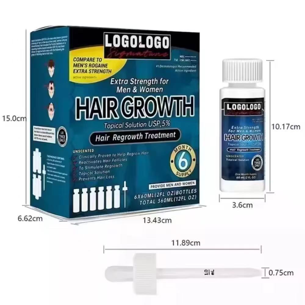 OEM Scalp Hair Root Liquid Hair Oil Thinning Dry Fine Hair Care Growth Follicle Repair Fall Control Serum 2-in-1 Formula Unisex