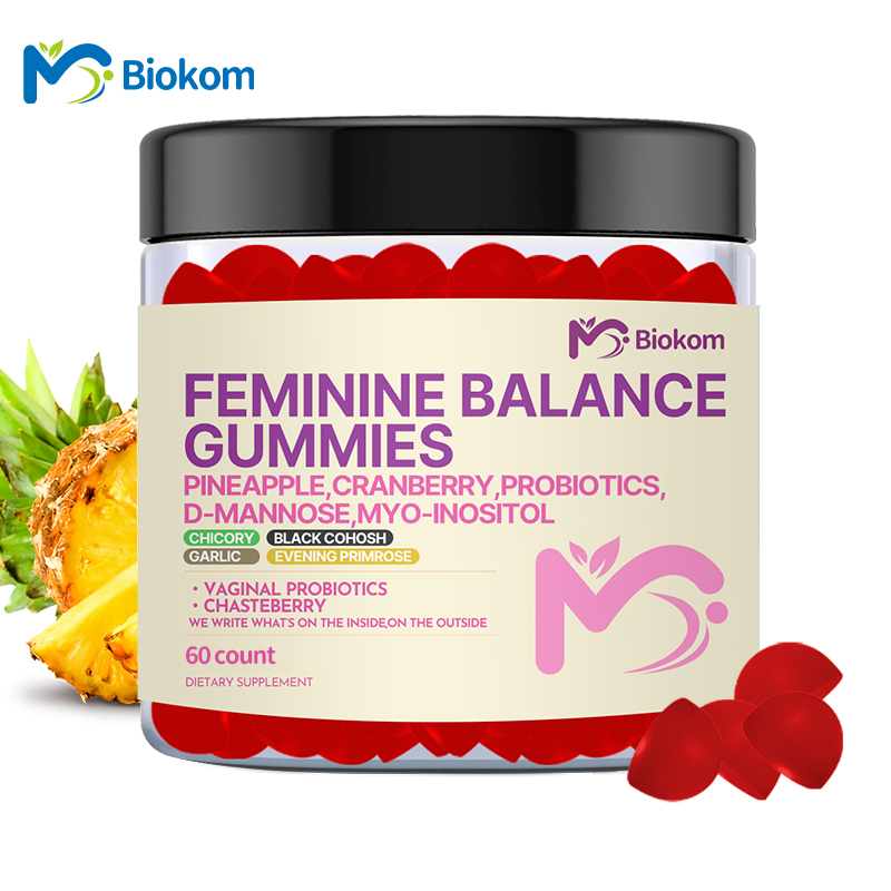 Premium Feminine PH Pineapple Balance Gummies Cranberry D Mannose Supplement For Women Pineapple Vaginal Probiotics PH Balance