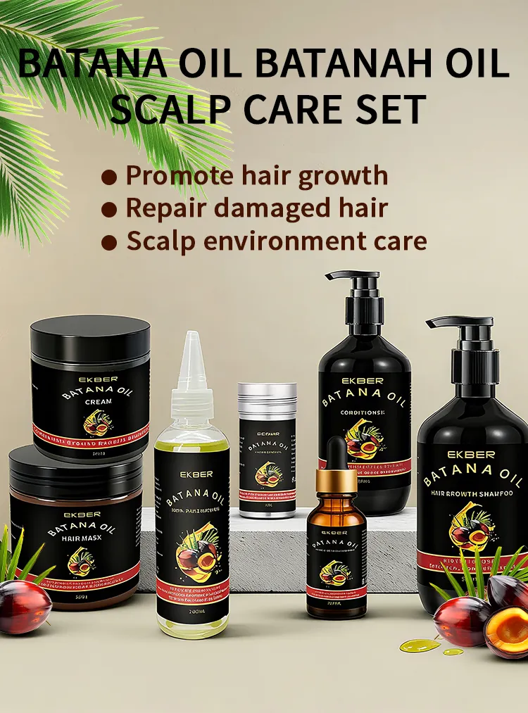 Custom Organic Batana Oil Hair Mask Shampoo Conditioner Promote Hair Growth Moisturizing Repair Damaged Batana Oil Hair Care Set