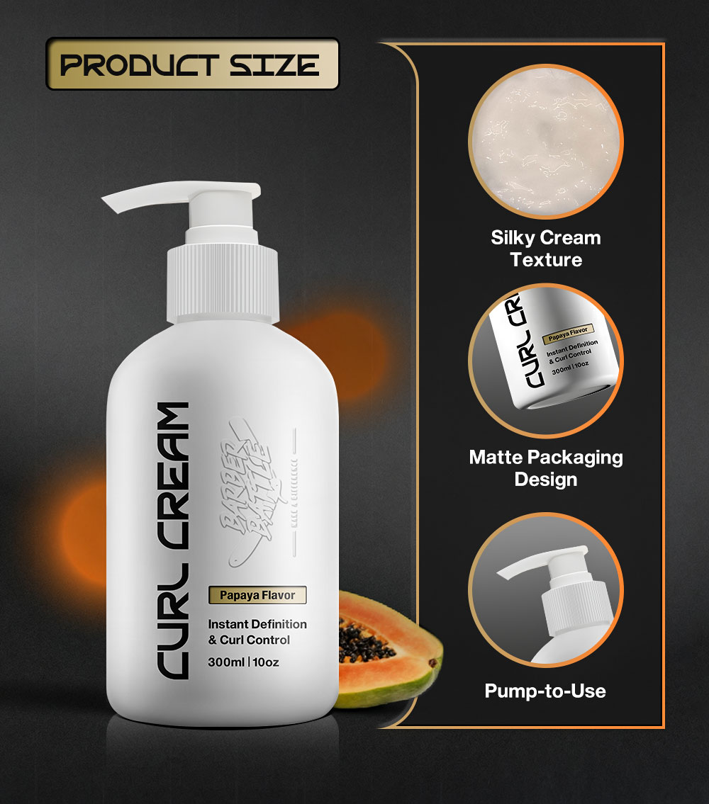 Curl cream texture showcase