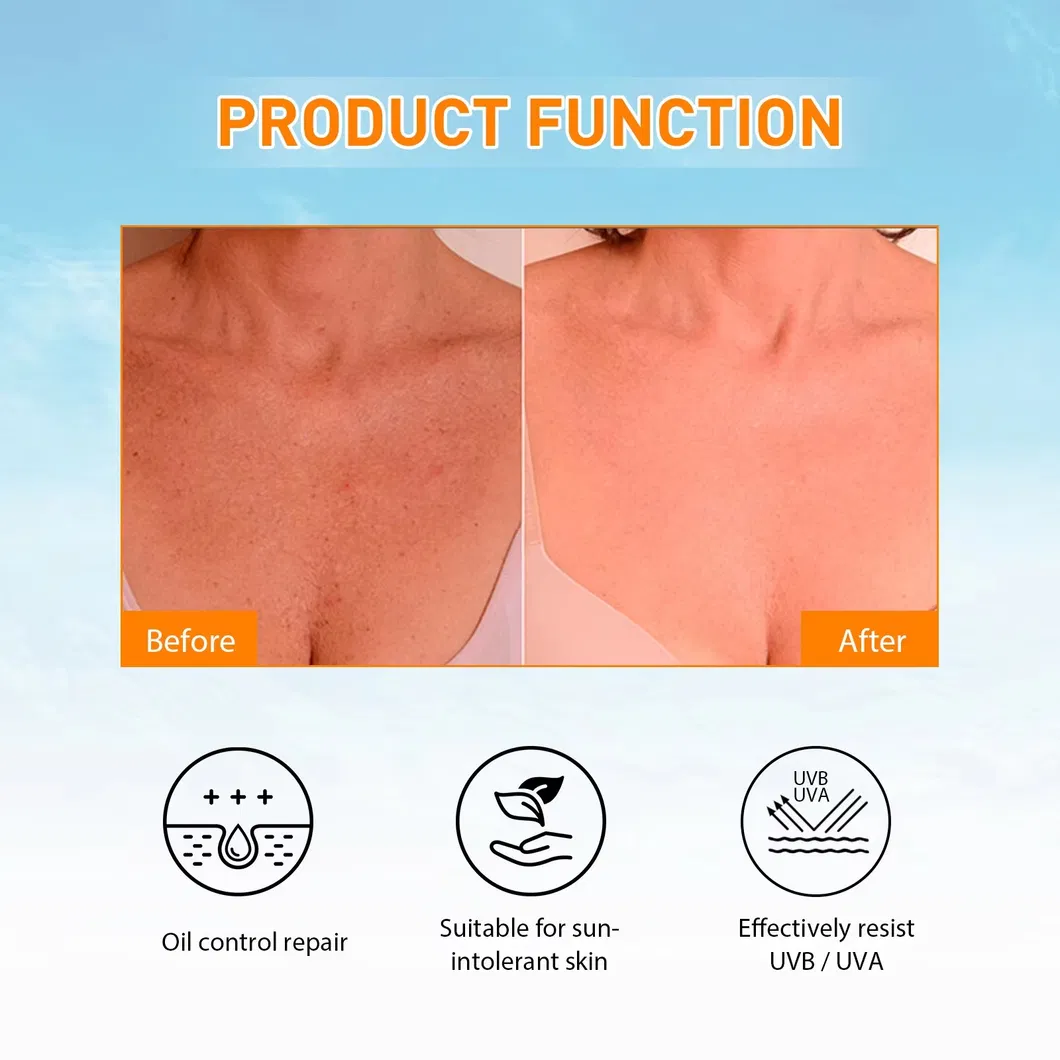Private Label SPF 50 Oil-Free and Zinc-Oxide Tinted Sunburn Sun Block Sunscreen