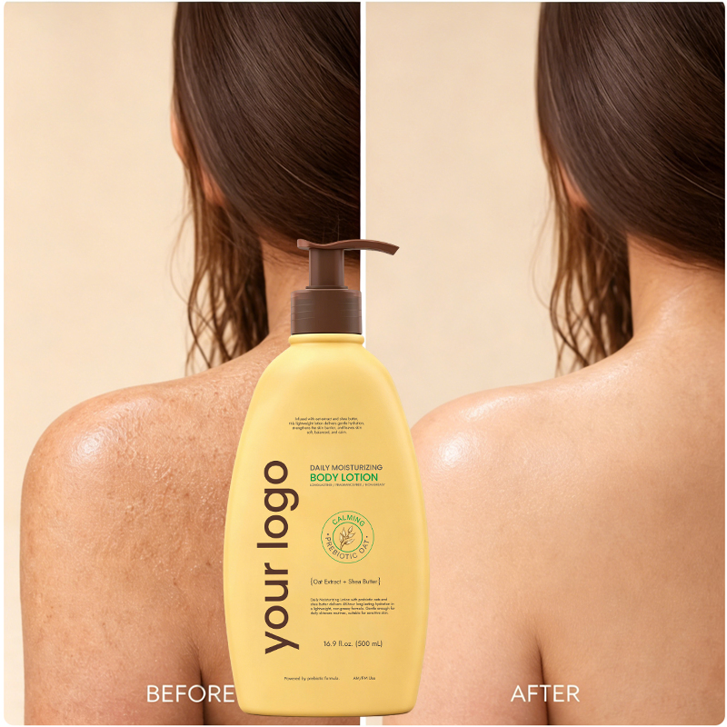 OEM Softening Smoothing Intense Hydration Fast Absorbing Healthy Skin Natural Organic Oatmeal Shea Butter Body Lotion