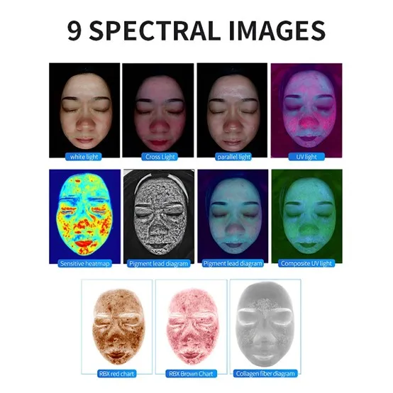 3D Ai Skin Analyzer Professional Facial Scanner Magic Mirror UV Detection Moisture Test for Salon Home Use