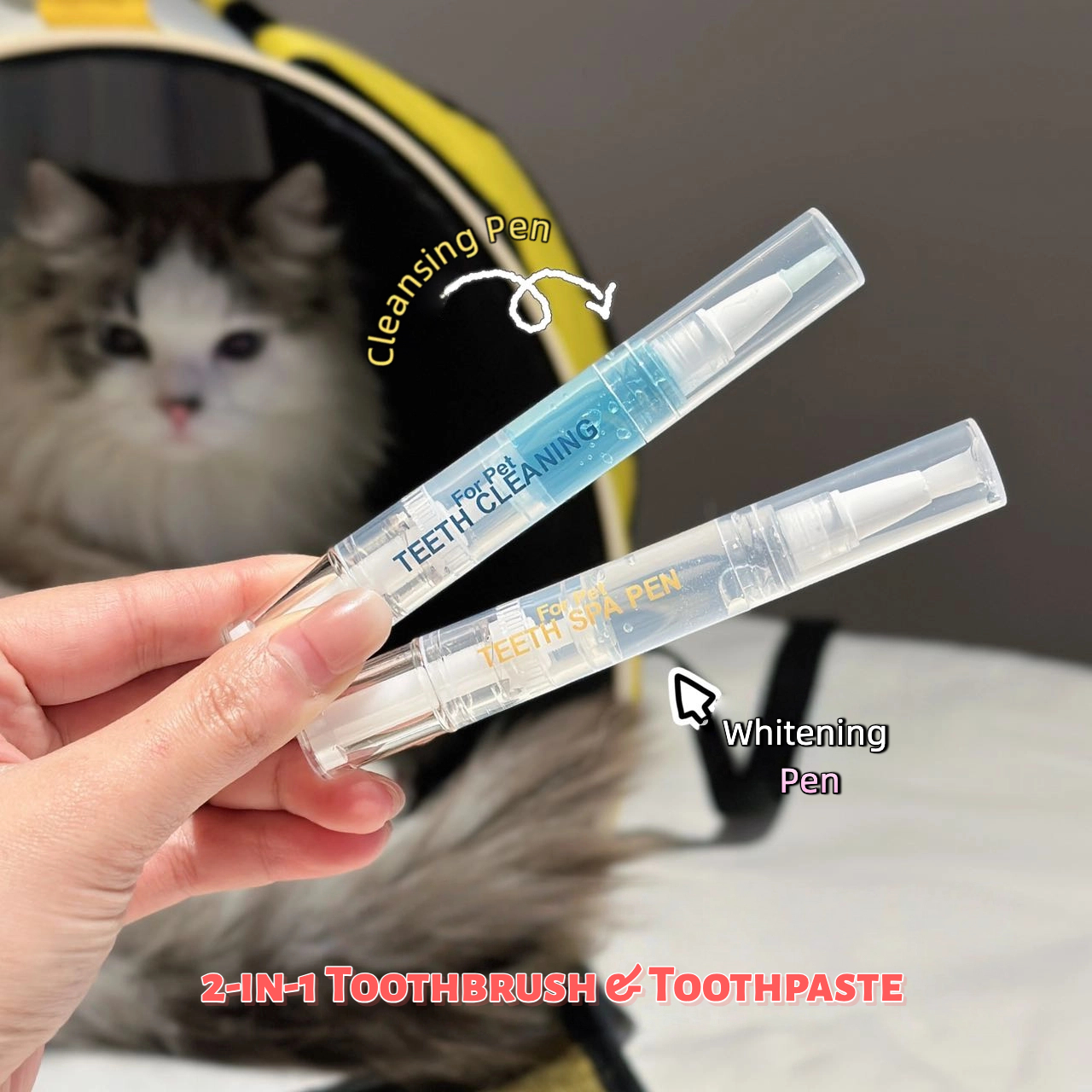 Dog &amp; Cat Teeth Cleaning Brush Gel Tartar Plaque Remover Fresh Breath Tooth Stain Deodorant Repair Gum Non Toxic Oral Care