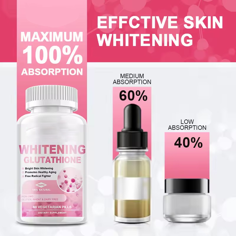 Skin Whitening Capsule with L-Glutathione, Vitamin C &amp; Collagen Blend Formula - Fights Hyperpigmentation - Fair and Radiant Skin
