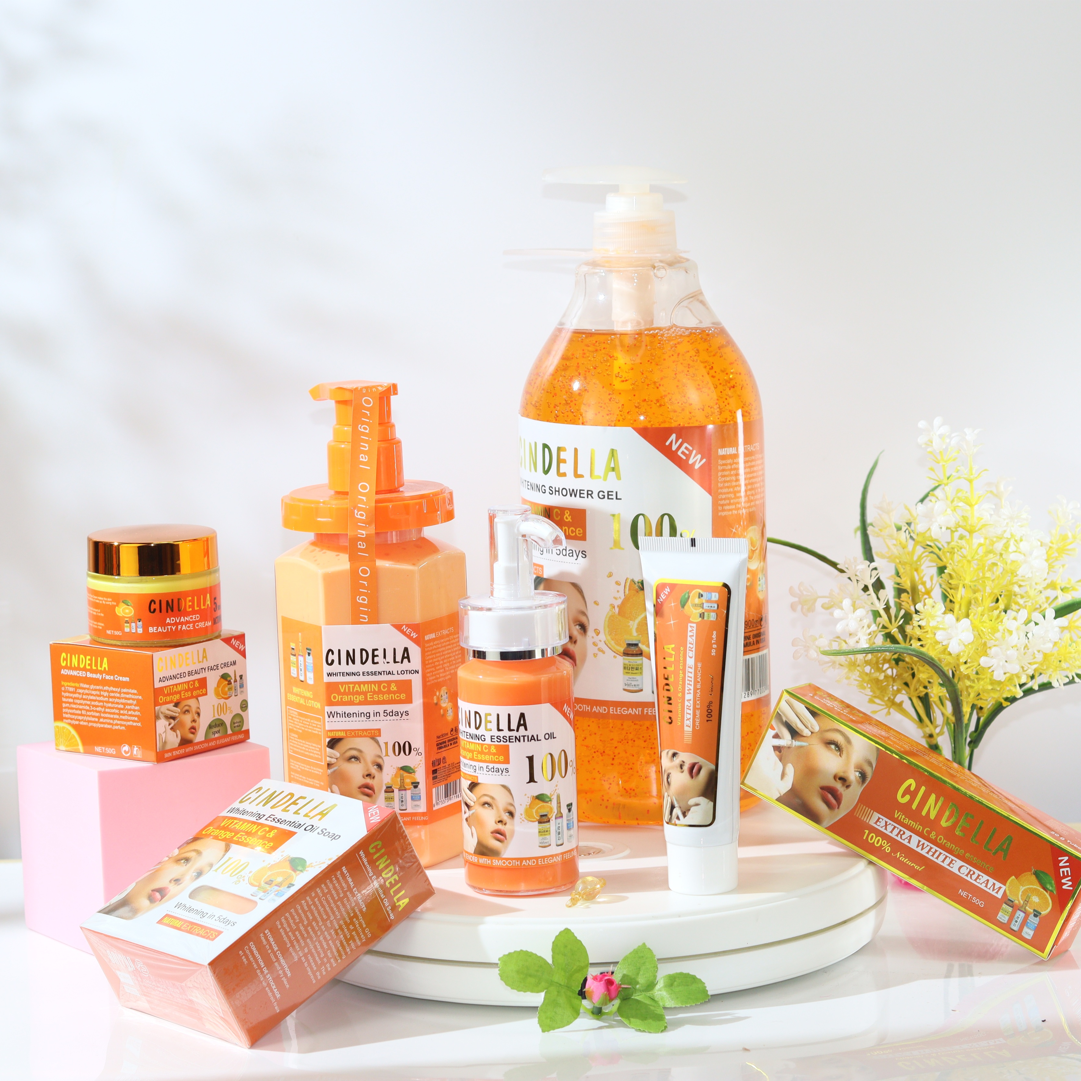 Private Label Skin Care Sets Organic Best Moisturizing Whitening Cream Vitamin C Beauty Skin Care Products and Cosmetics Set