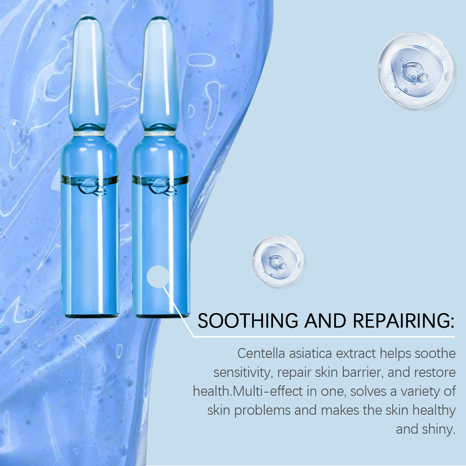 Hyaluronic Acid Ampoules Moisturizing Vitamin C Youth-Restoring Anti-Aging Ampoule Facial Essence Collagen Face Serum Ampoule