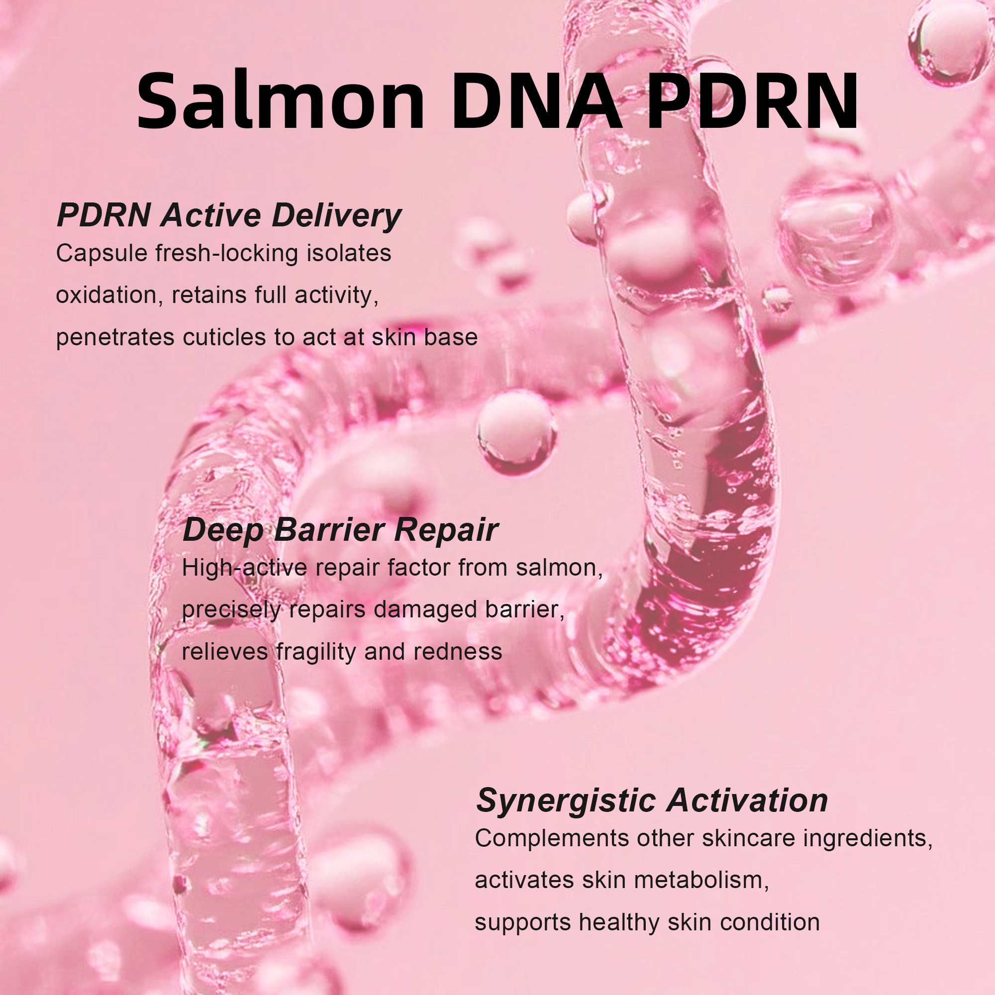 New Arrival Korean Face Whitening Moisturizing Repair Skin Cream Beauty Salmon DNA PDRN Pink Collagen Capsule Cream