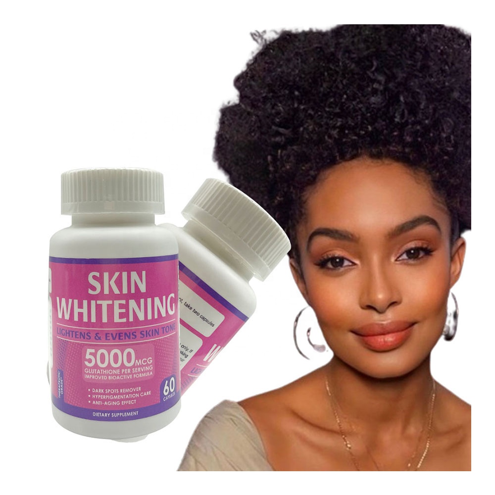 Private Label Super Whitening Skin Capsules Lighten Complexion Fade Black Spots Aging Defying Hyperpigmention Inhibition