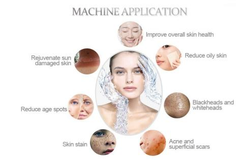 Professional Treatment of Face Problems with High Frequency Ultrasound Water Oxyge Cleaning Face Microdermabrasion Machine