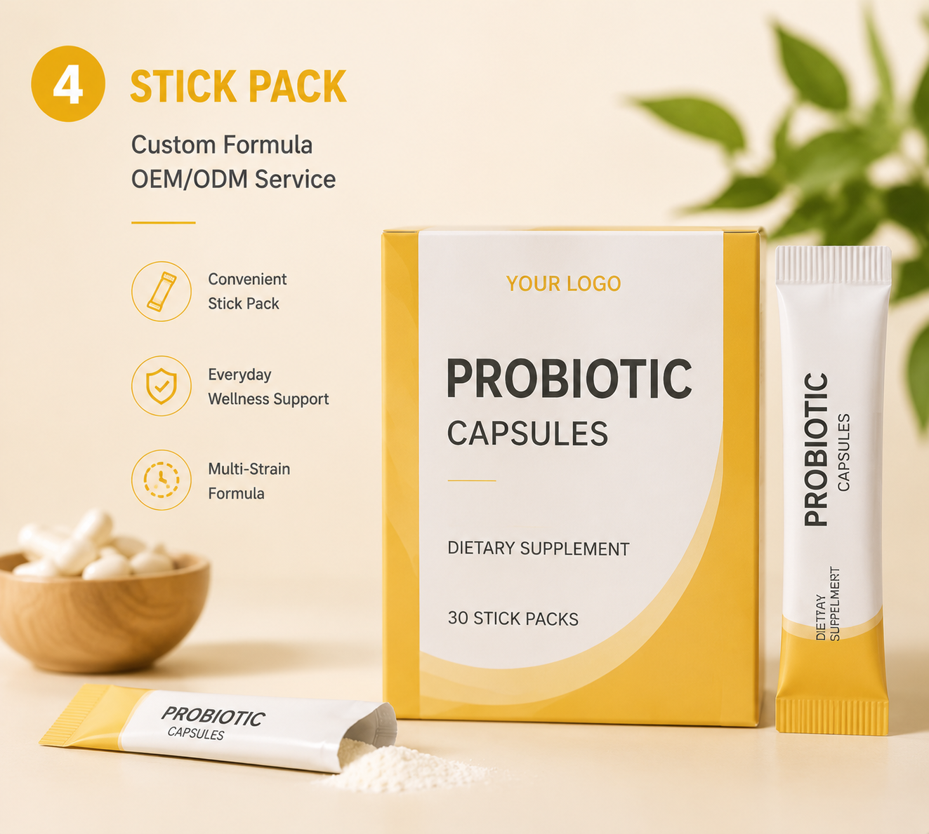 Custom Formula Probiotic Capsules OEM ODM Nutrition