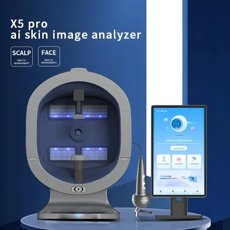 Professional-Grade 8-Spectrum Ai-Powered High-Precision for Facial Scalp Skin Diagnosis with 20MP Camera Skin Analyzer Machine