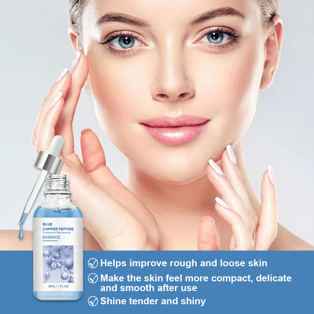 OEM/ODM Advanced Blue Copper Peptide Serum GHK-Cu Anti-Aging Skin Barrier Repair With Matrixyl &amp; Hyaluronic Acid Face Serum