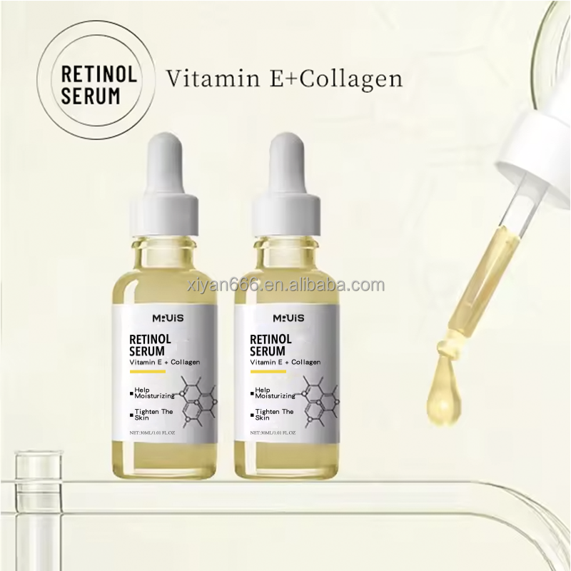 Wholesale 30ml Retinol Serum Vitamin C E Collagen Anti Aging Whitening Brightening Moisturizing Tightening Face SkinCare OEM ODM