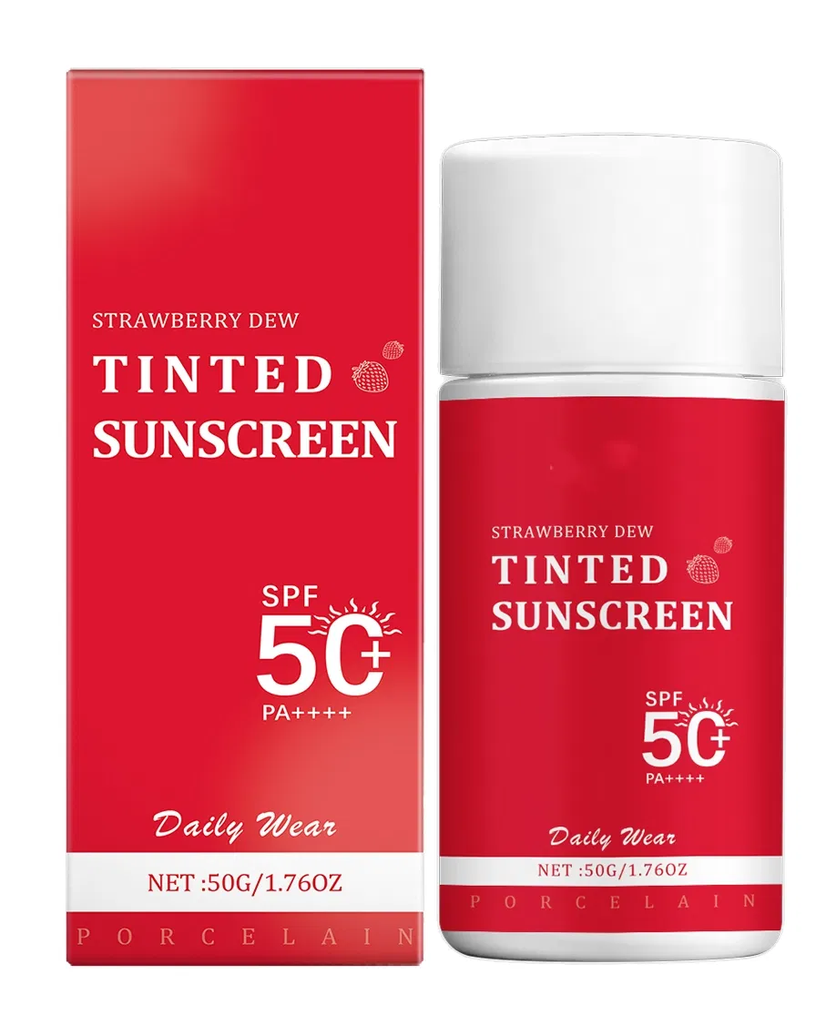 Private Label Sunscreen Cream Fast-Absorbing UV Protection Deeply Moisturizing SPF 50 Tinted Sunscreen