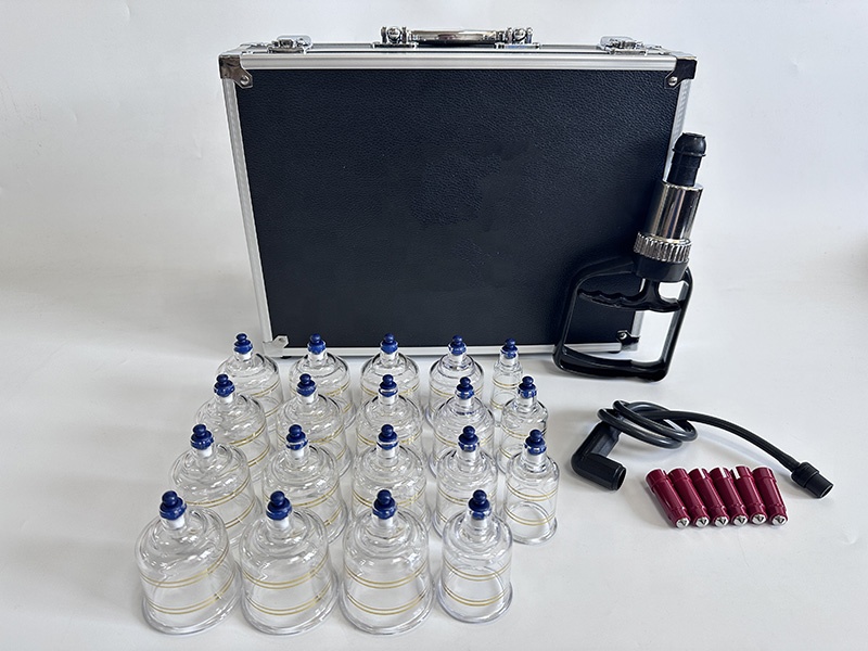 Korea Style Plastic 17-Piece Professional Cupping Set for Body Therapy and Pain Relief