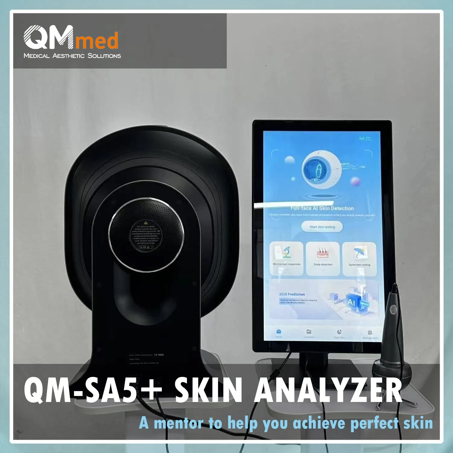 3D Magic Mirror UV Skin Hair Analysis Machine Tester Scanner Analyzer Facial Microbiome Detector
