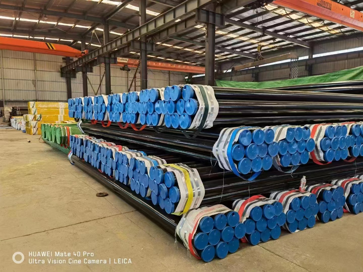Coated Pipe and Tubing Ready for Shipment