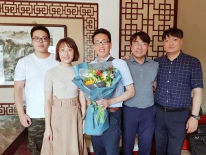 Customer visiting factory
