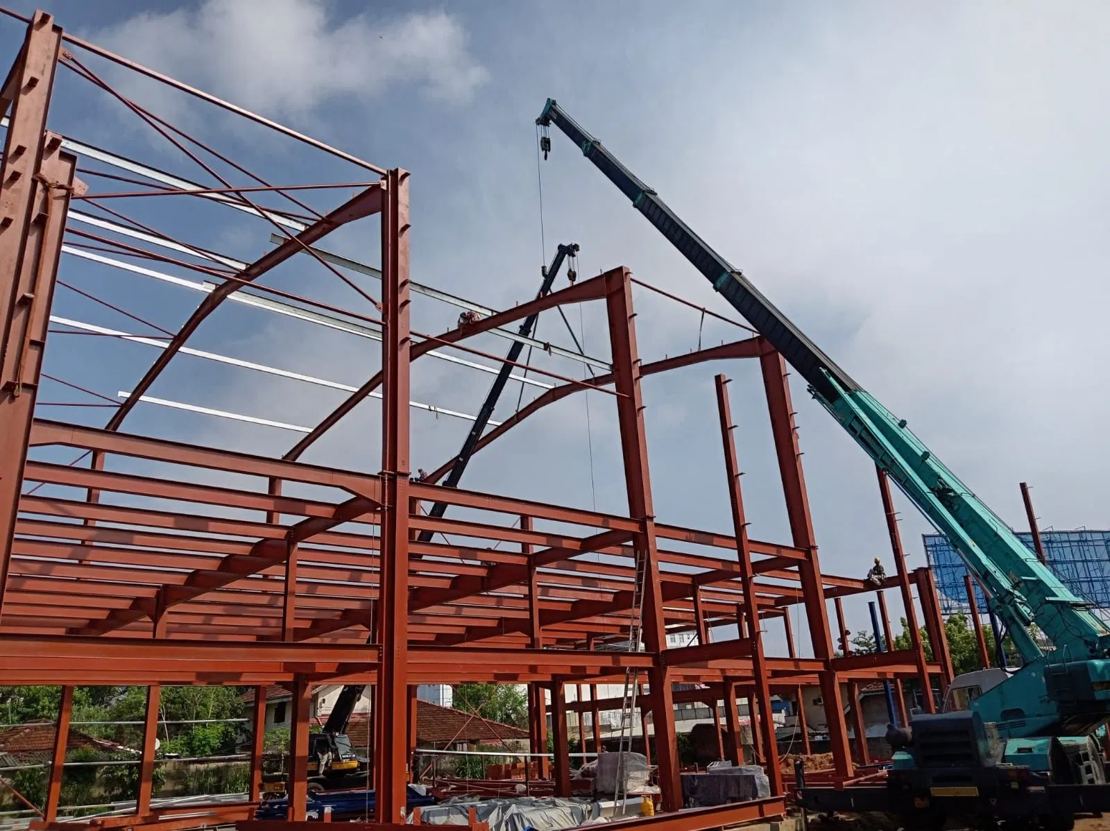 Vivienda prefabricada de estructura de acero ligero asequible para campamento de trabajadores