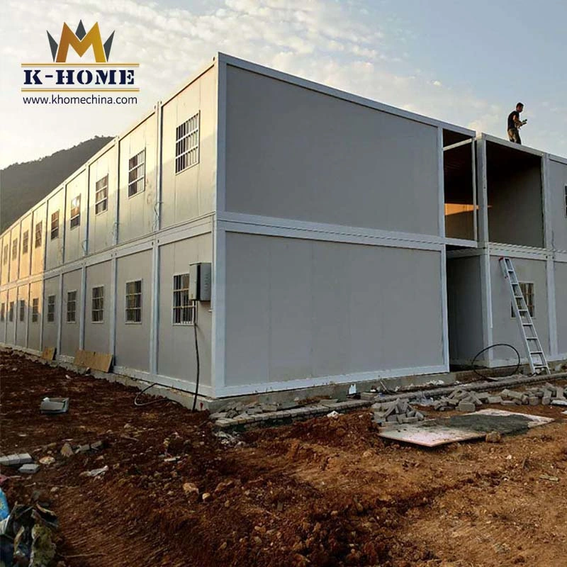 20FT Alojamiento de dormitorio en un sitio de construcción de contenedores modernos