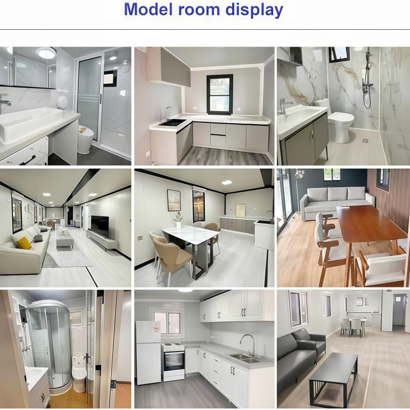 Fábrica 20FT Lujo Moderno Prefabricado Plegable Modular Móvil Habitación Portable Movible Llave en Mano Pequeña Casa Prefabricada de Contenedor Expandible